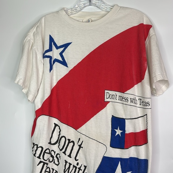 Vintage St Evans Don't Mess With Texas Tshirt Size Large - Picture 2 of 11